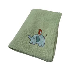 NoJo Making Miracles baby blanket green elephant bird